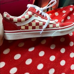 Red checkered vans